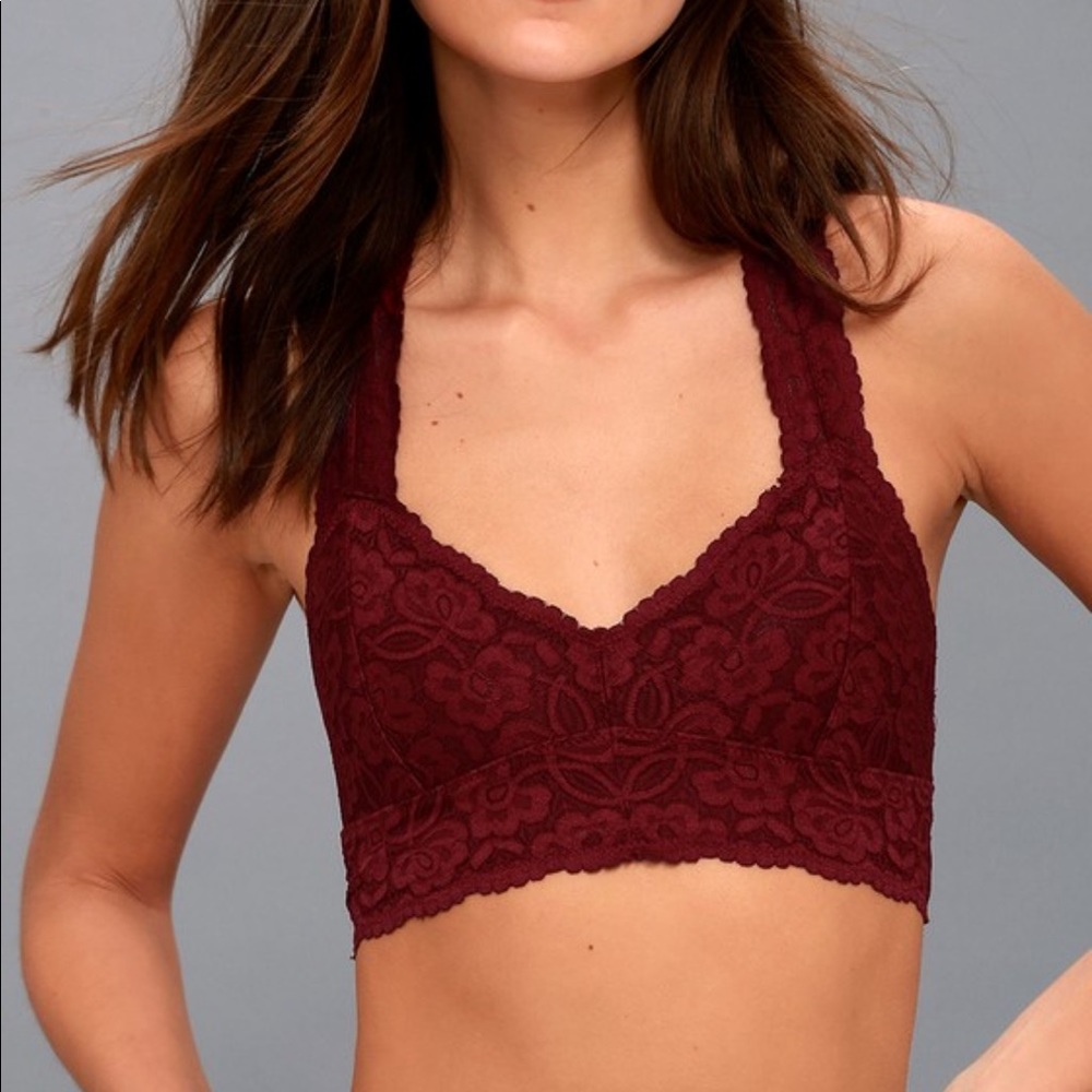 Free people burgundy bralette